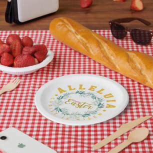 Happy Easter Alleluia Paper Plate