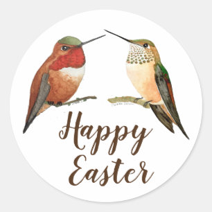 Happy Easter  Allen's Hummingbirds  Classic Round  Classic Round Sticker