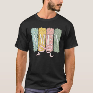 Happy Easter Amen Floral Coquette Bow Christian Gi T-Shirt
