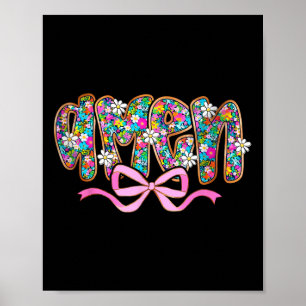 Happy Easter Amen Floral Preppy Easter Bible Verse Poster