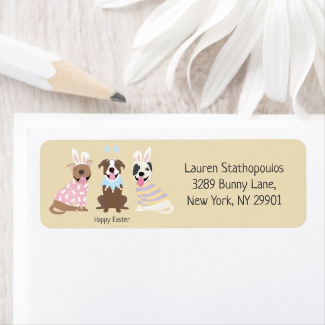 Happy Easter American Pit Bull Terrier Dogs (Insitu)