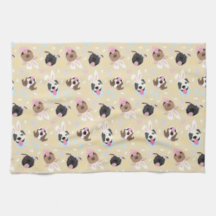 Happy Easter American Pit Bull Terrier Dogs Tea Towel