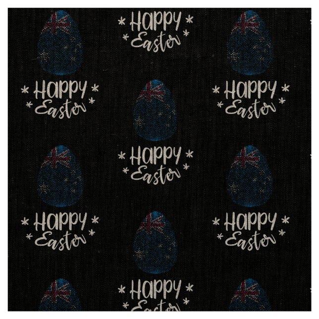 Happy Easter and Easter egg with Australian flag Fabric (Swatch)