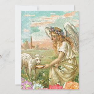 happy easter angel holiday card