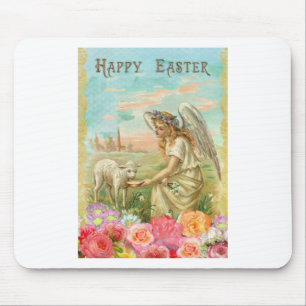 happy easter angel mouse mat