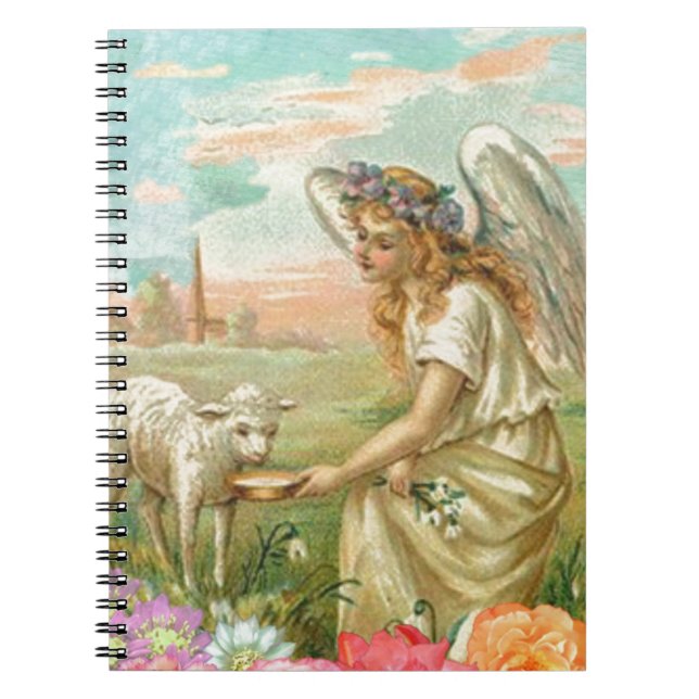 happy easter angel notebook (Front)