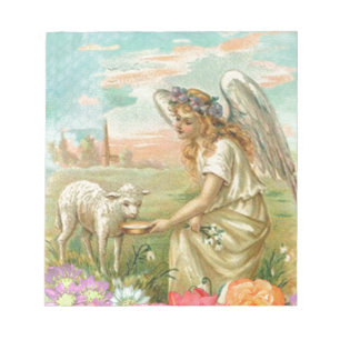 happy easter angel notepad