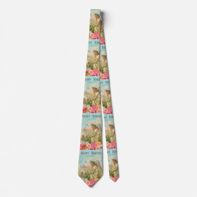 happy easter angel tie (Front)