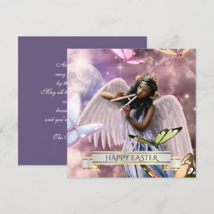 Happy Easter. Angel with Butterflies Cards