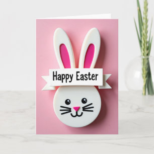 Happy Easter Animal Face Card