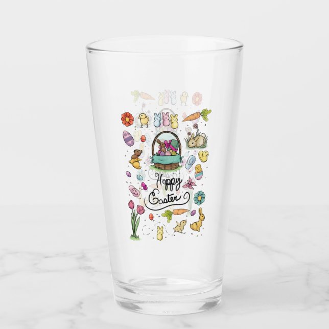 Happy Easter Art Glass (Front)