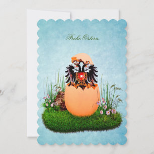 "Happy Easter" Austrian empire coat of arms Holiday Card
