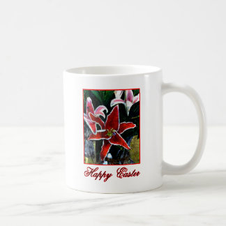 Happy Easter b Red Tiger Lily The MUSEUM Zazzle Gi Coffee Mug