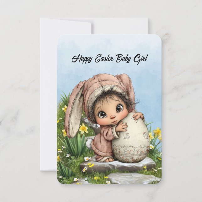 Happy Easter Baby Girl Card (Front)
