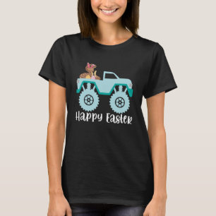 Happy Easter Ball Python Riding Monster Truck Todd T-Shirt