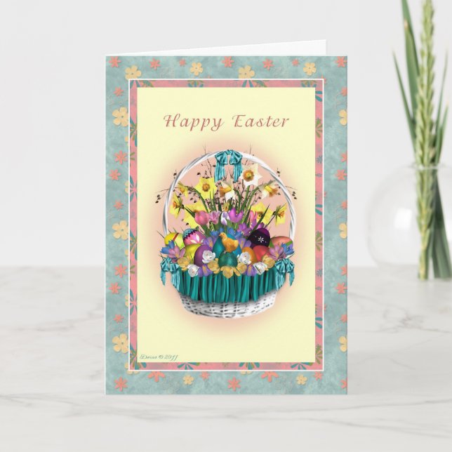 Happy Easter Basket Holiday Card (Front)