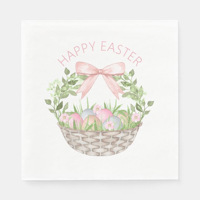 Happy Easter Basket  Napkin (Front)