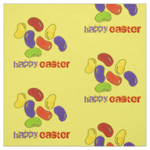 Happy Easter Basket Rainbow Jelly Beans Candy Fabric