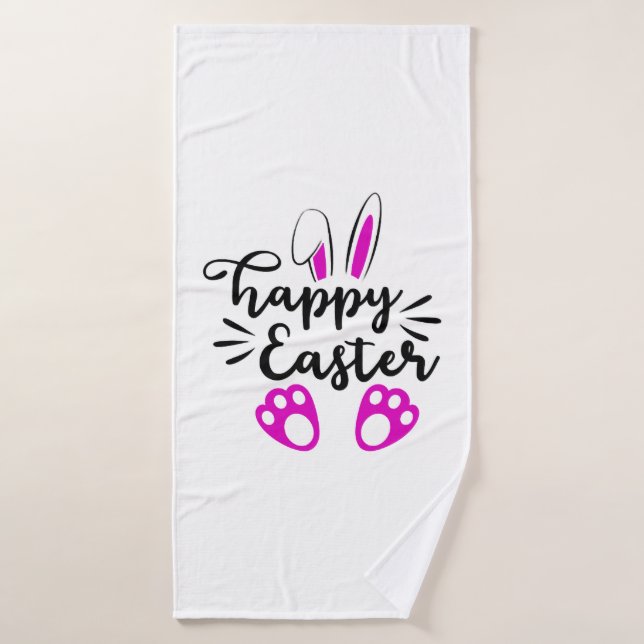Happy easter            bath towel (Bath Towel)