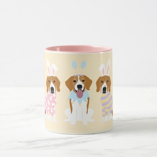Happy Easter Beagle Dogs Mug (Center)