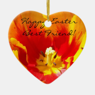 Happy Easter Best Friend! ornaments gifts Tulips