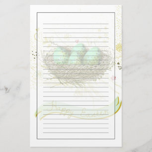 Happy Easter! - Birds nest with colourful eggs Stationery