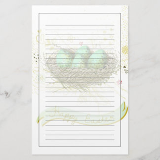 Happy Easter! - Birds nest with colourful eggs Stationery