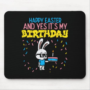 Happy Easter Birthday Bunny Cake Bday Party Boys G Mouse Mat