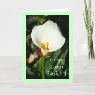 Happy Easter Birthday Cana Lily greeting card