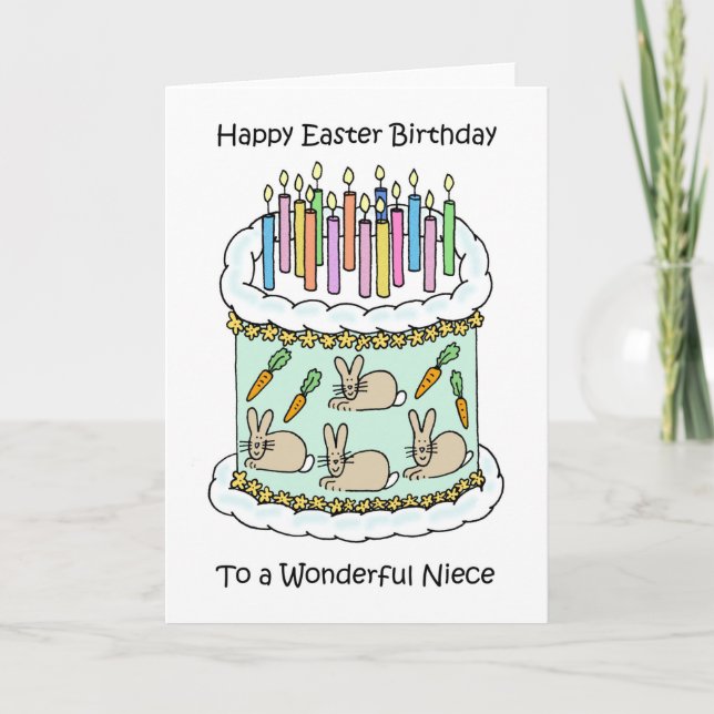 Happy Easter Birthday Niece Card (Front)
