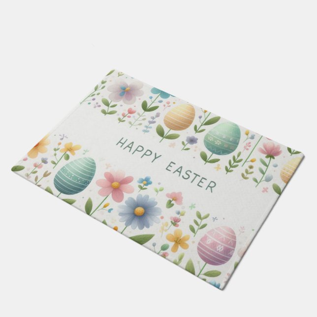 Happy Easter Blossoms Doormat (Angled)