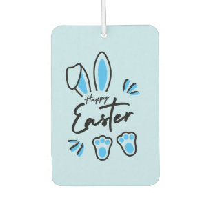 Happy Easter blue Car Air Freshener