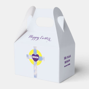 Happy Easter Blue Sky Cross Resurrection Day Favou Favour Box