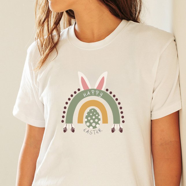 Happy Easter, bohemian rainbow and egg T-Shirt (Creator Uploaded)