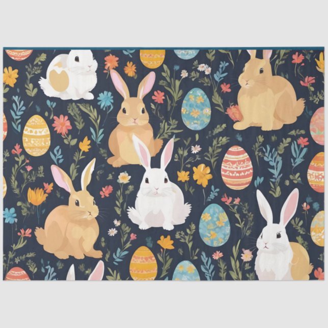 Happy Easter Boho Bunny Collection Tissue Paper (Front)