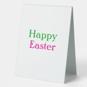 Happy easter boho green pink kids add name title