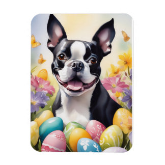 Happy Easter Boston Terrier Magnet