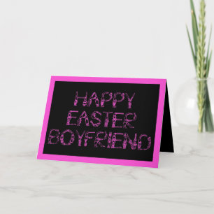 HAPPY EASTER BOYFRIEND BUNNY RABBITS HOLIDAY CARD