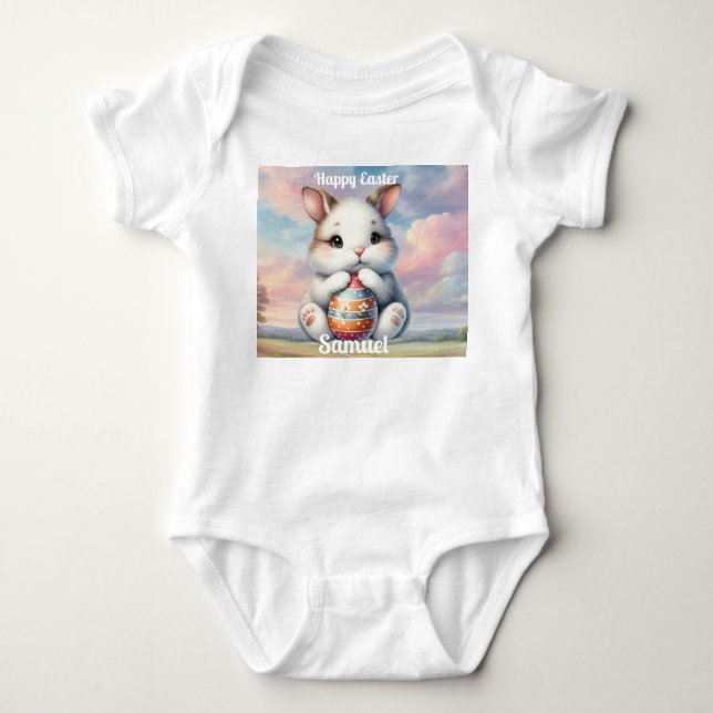 Happy Easter Boy's Baby Bodysuit (Front)