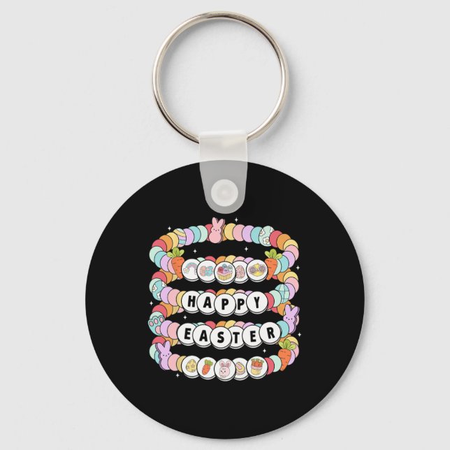 Happy Easter Bracelet Easter Day Girls Easter  Key Ring (Front)