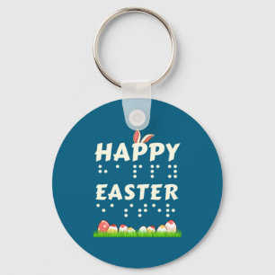 Happy Easter Braille Blind Visually Impaired Easte Key Ring