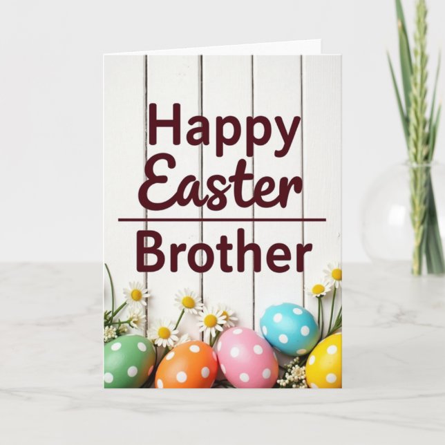 Happy Easter Brother Greeting Card (Front)