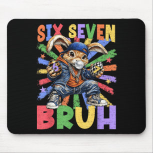 Happy Easter Bruh 6 7 Six Seven 67 Bunny Easter Eg Mouse Mat