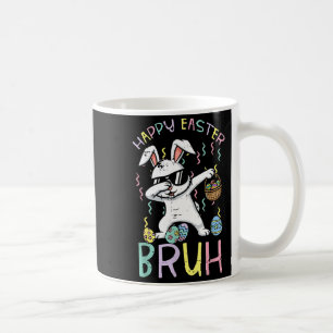 Happy easter bruh bunny dab cool rabbit meme boys coffee mug