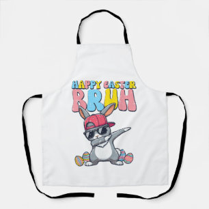 Happy Easter Bruh Bunny Dab Rabbit Dance Boys Kids Apron