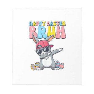 Happy Easter Bruh Bunny Dab Rabbit Dance Boys Kids Notepad