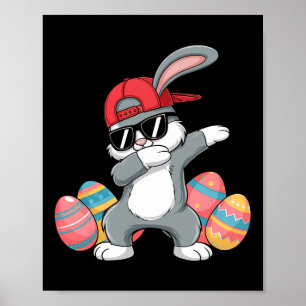 Happy Easter Bruh Bunny Dab Rabbit Dance Boys Kids Poster