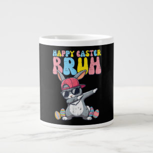 Happy Easter Bruh Bunny Dab Rabbit Dance Large Coffee Mug