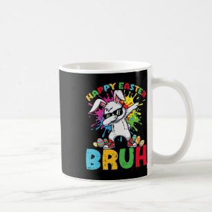 Happy Easter Bruh Dabbing Bunny Rabbit Boys Kids M Coffee Mug
