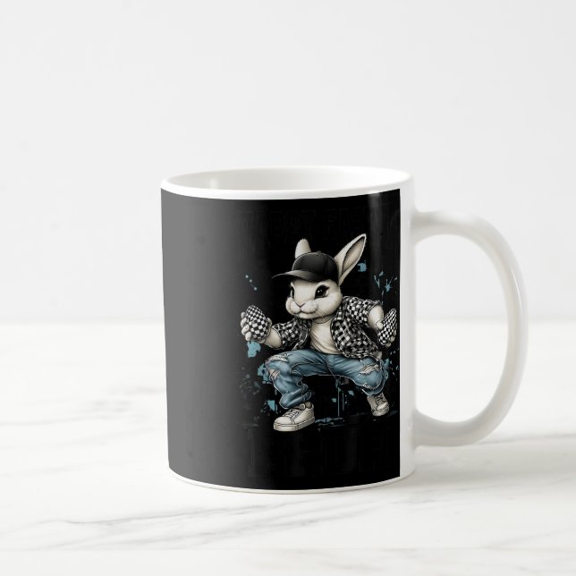 Happy Easter Bruh Funny Bunny Rabbit Easter Kids B Coffee Mug (Right)